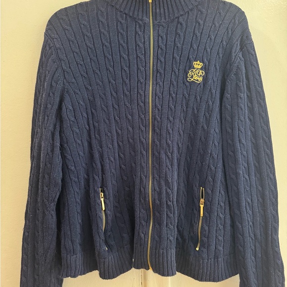 Ralph Lauren Cable-Knit Zip Sweater - Picture 1 of 4